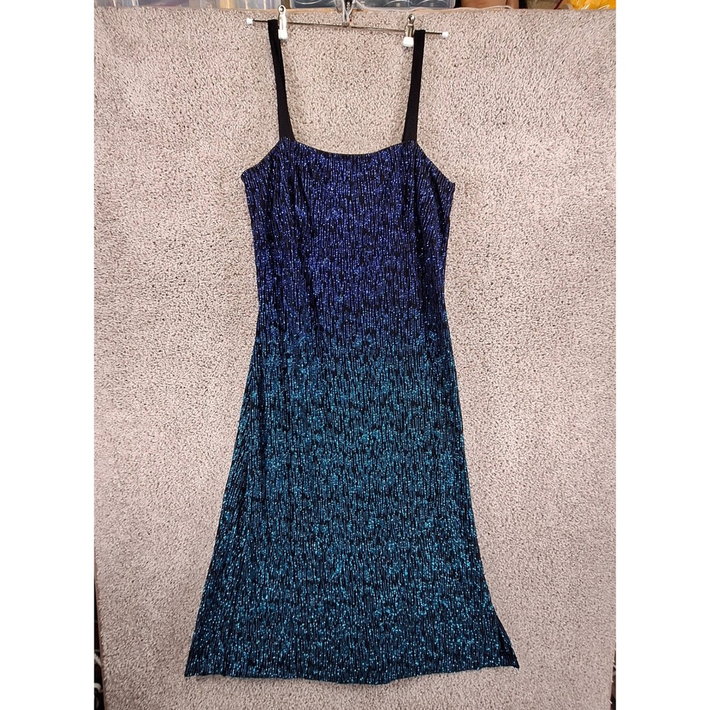 Status Collection Dress Women 3X Blue Vibrant Feminie Y2K Glam